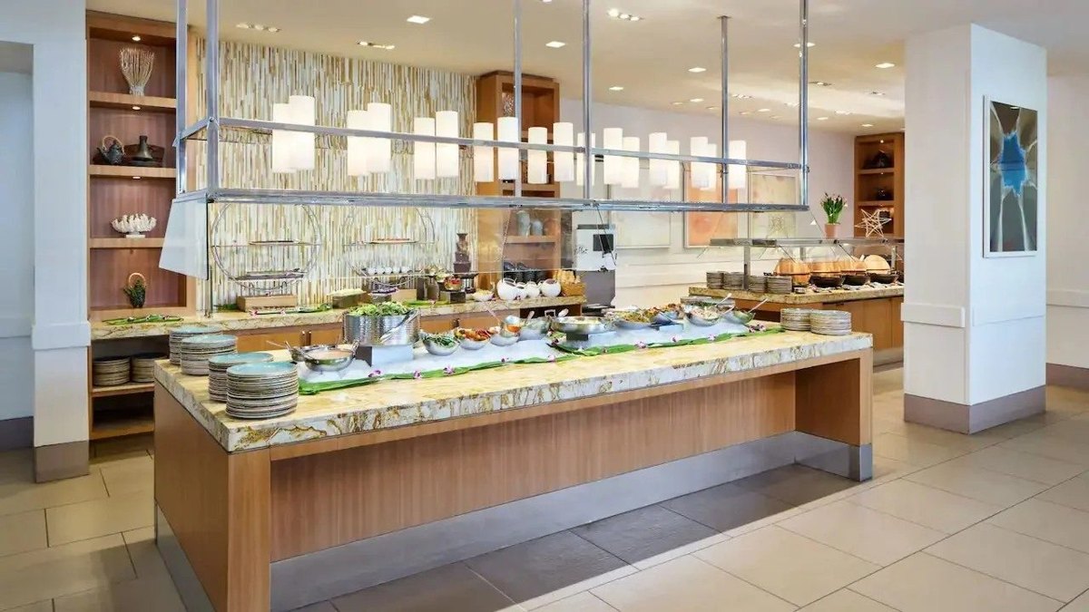 Buffet station at The Buffet at Hyatt Regency Waikiki.