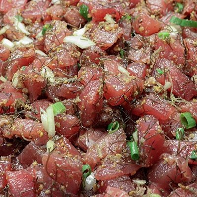 Ahi Hawaiian poke from Suisan Fish Market