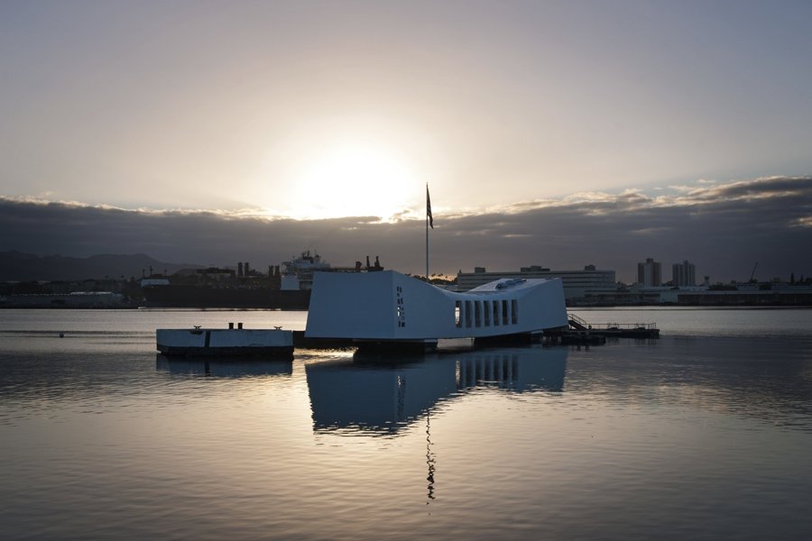 USS Arizona Memorial at sunrise
