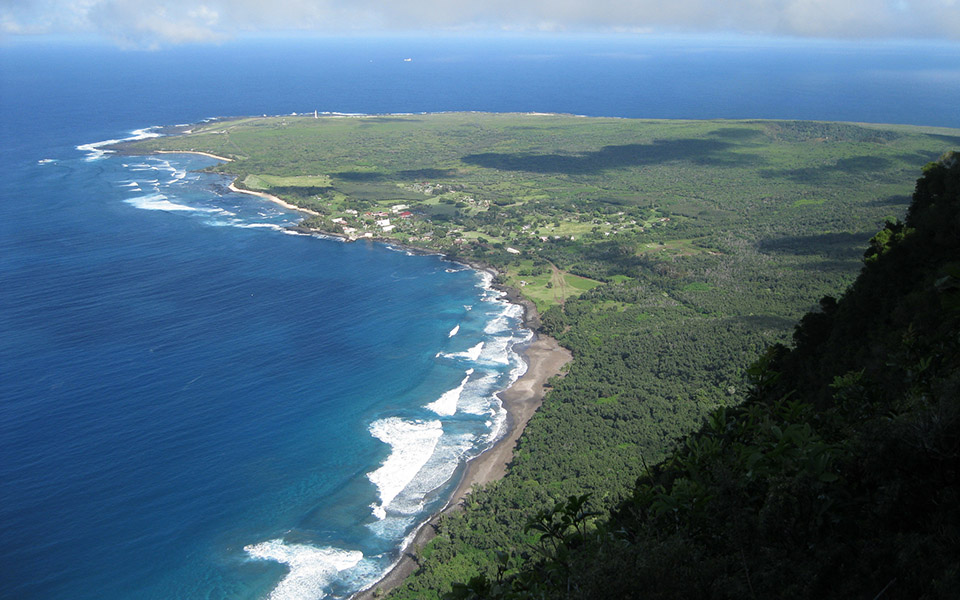 Kalaupapa peninsula aerial