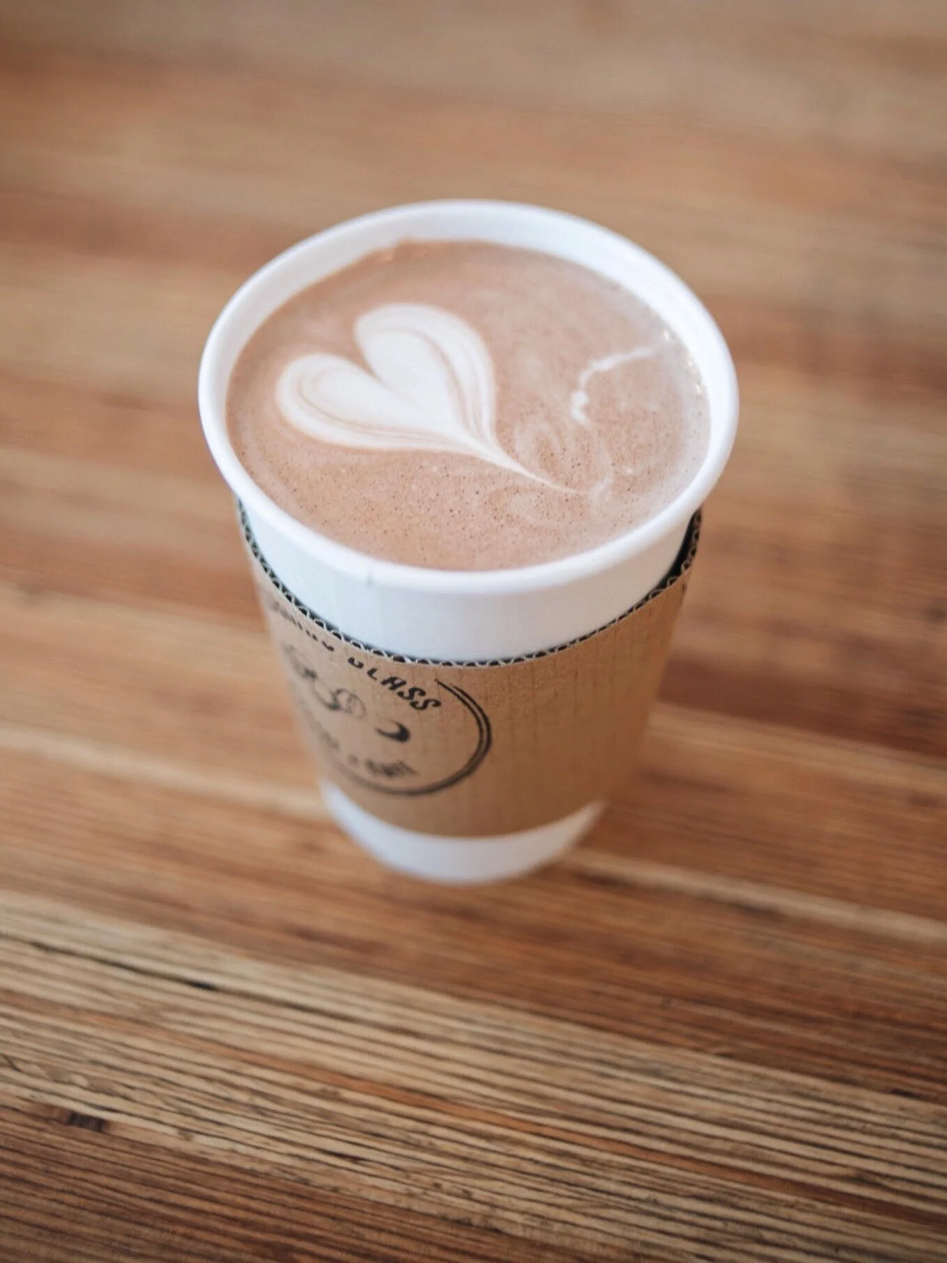 A latte at Morning Glass Coffee