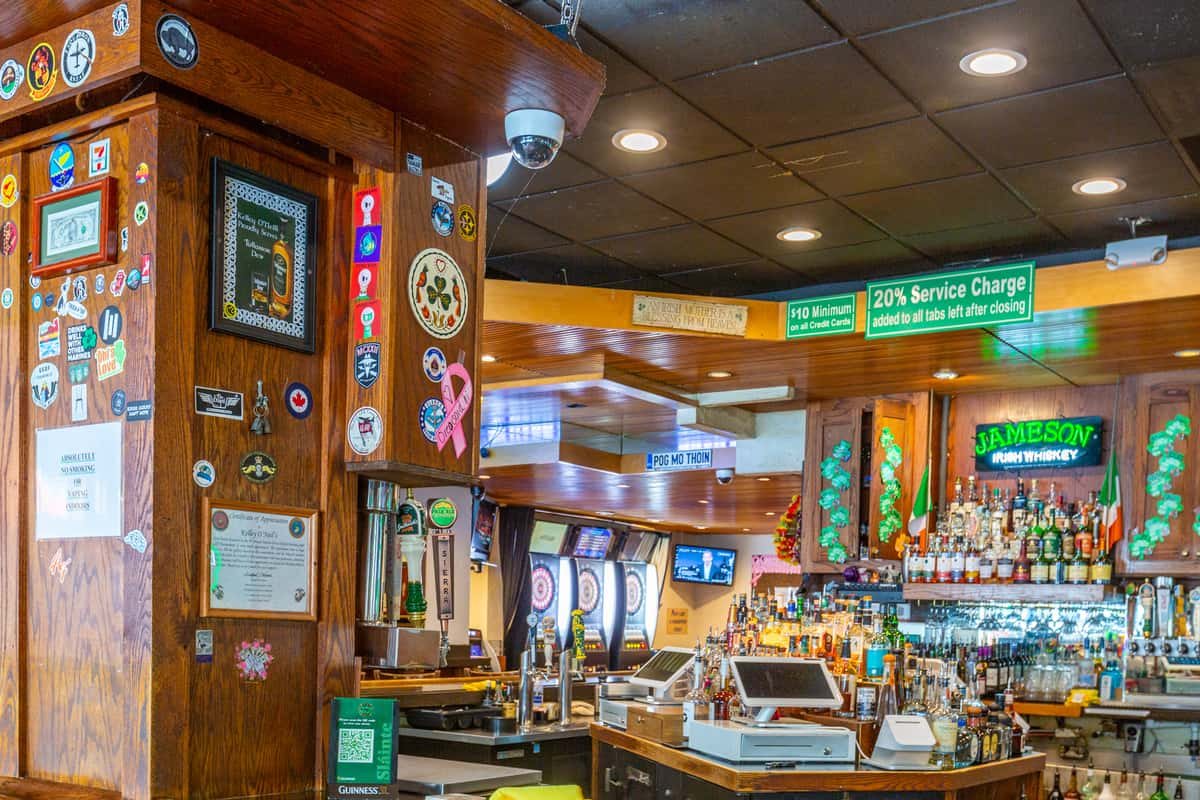Interior of Kelley O’Neil’s Irish pub
