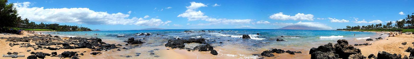 Ulua and Mokapu beaches, Wailea, Maui — shared panoramic photograph