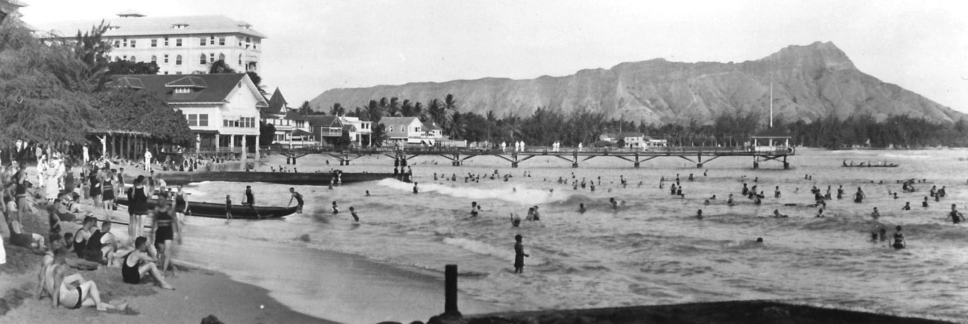 Historic photograph of Diamond Head from the official state park page.