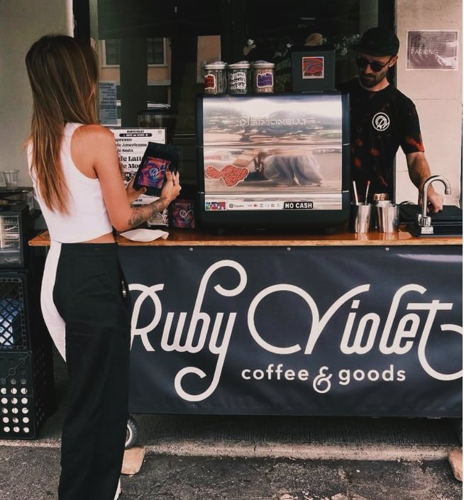 Ruby Violet coffee stand in Fishcake’s vendor directory