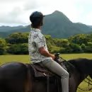 Horseback riding at Kualoa Ranch.