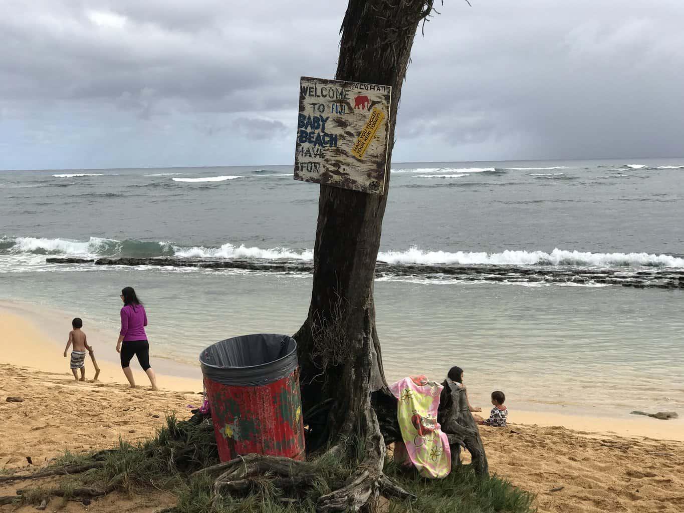 Fuji Beach (Baby Beach) in Kapaʻa, Kauaʻi