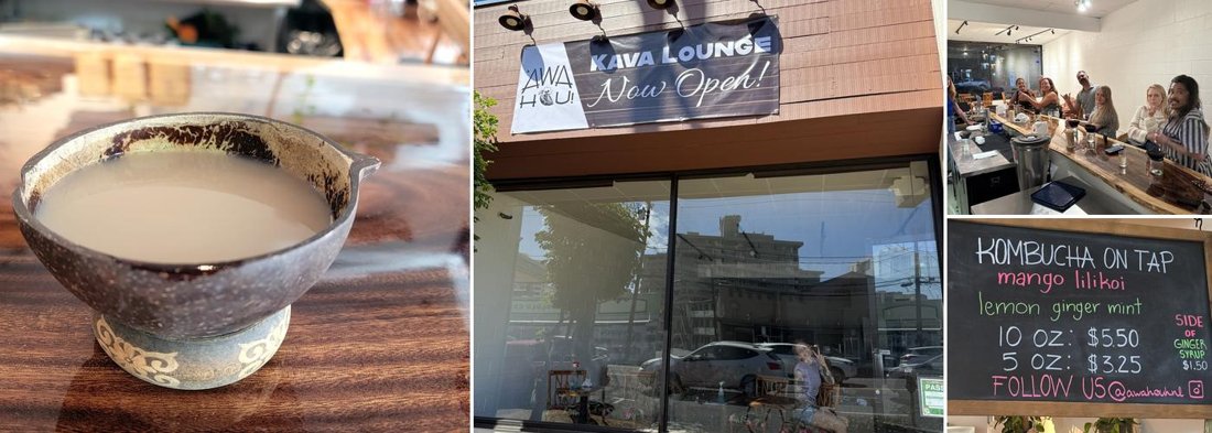 ‘Awa Hou! Kava Lounge — venue photo collage