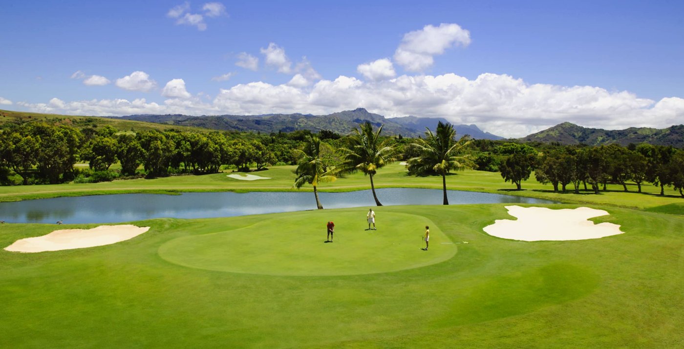 Fairway and greens at Kiahuna Golf Club.