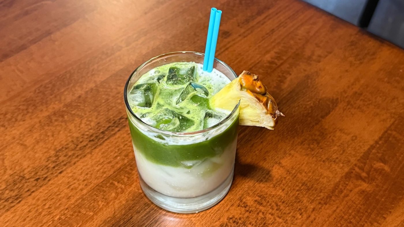 Matcha colada at SIDEQUEST, Waikīkī