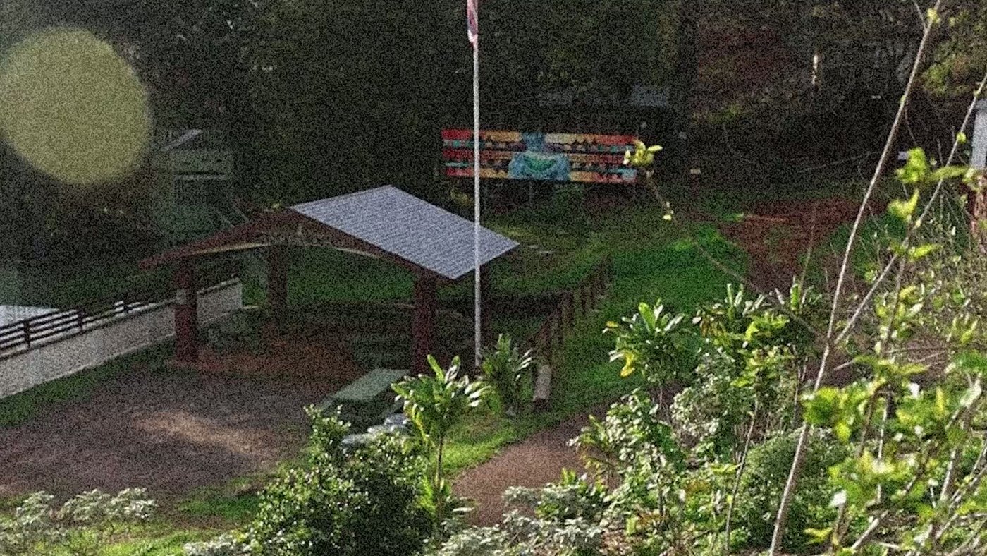 Camp Pālehua grounds and picnic shelter.