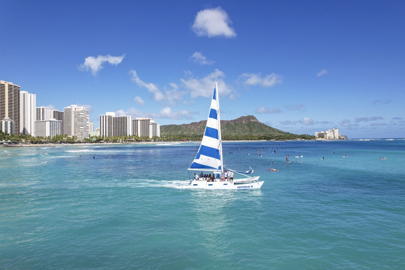 Kepoikai II sailing off Waikīkī.