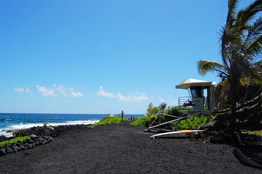 Black-sand beach at Isaac Hale / Pohoiki Beach Park