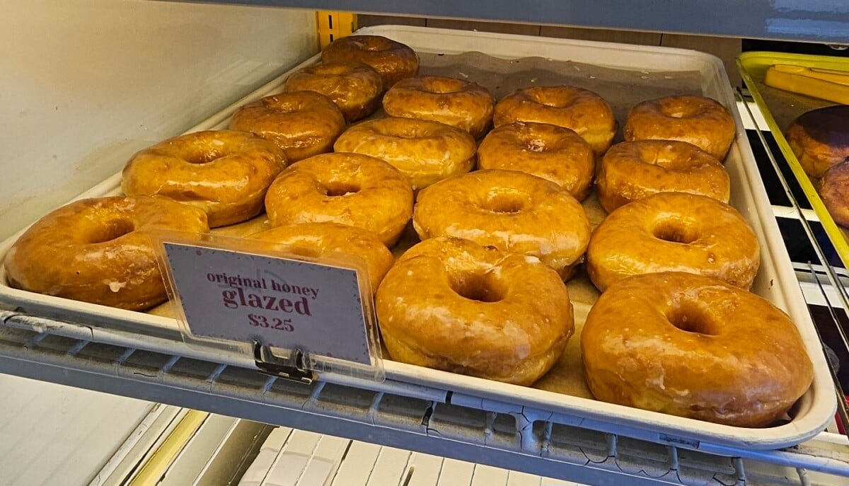Honey glazed doughnuts at Donut King