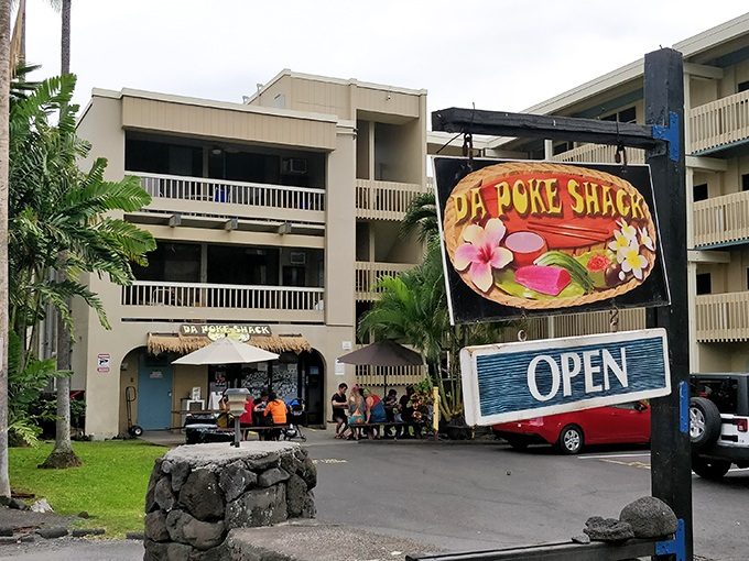 Da Poke Shack storefront in Kailua-Kona