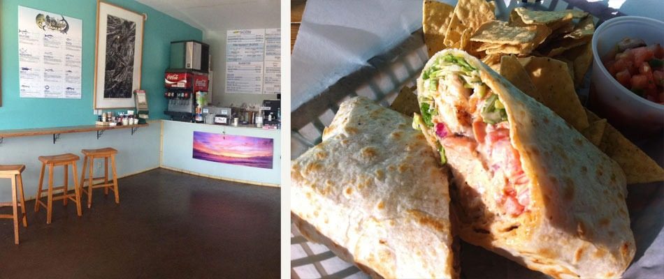 Fish Market Maui interior and seafood wrap — official photographic composite