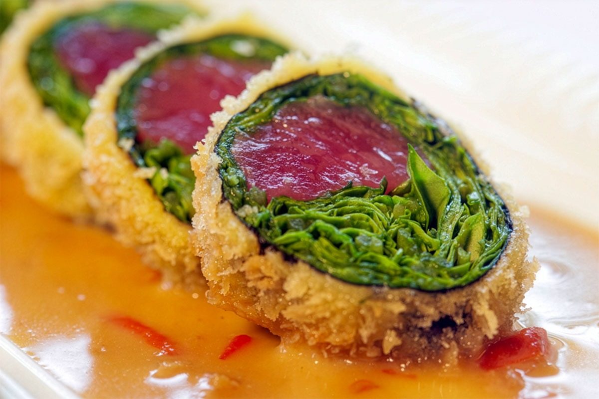 Ahi sashimi roll — Sansei brand food photograph; branch not identified