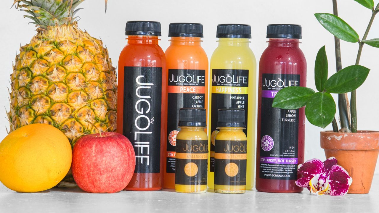 Bottled juices from Jugo Life, Honolulu