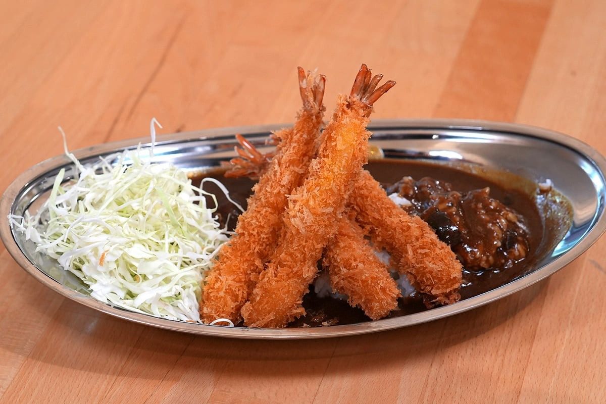 Fried shrimp curry at Kanazawa Curry, Waikiki Mitsuwa.