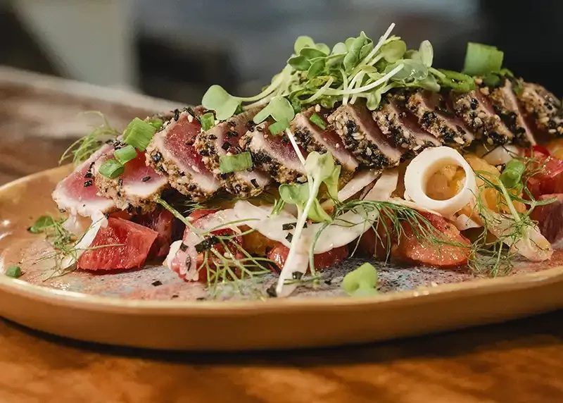 Seared ahi from Kona Brewing Hawaiʻi Kai Pub