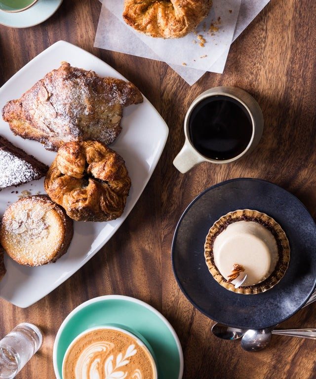 Coffee and pastries at Kona Coffee Purveyors