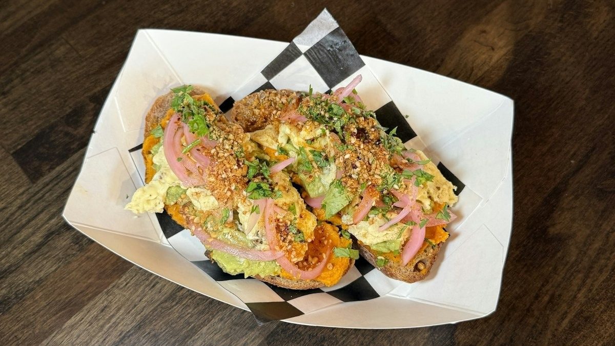 Veggie toast at Munch N Brunch Cafe, Waikiki.