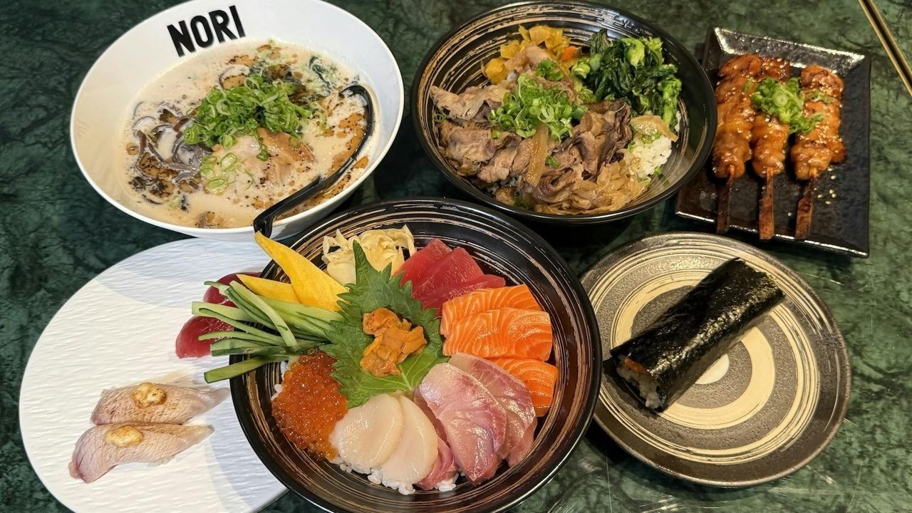 Food spread at Nori Bar Hawaiʻi, Waikīkī