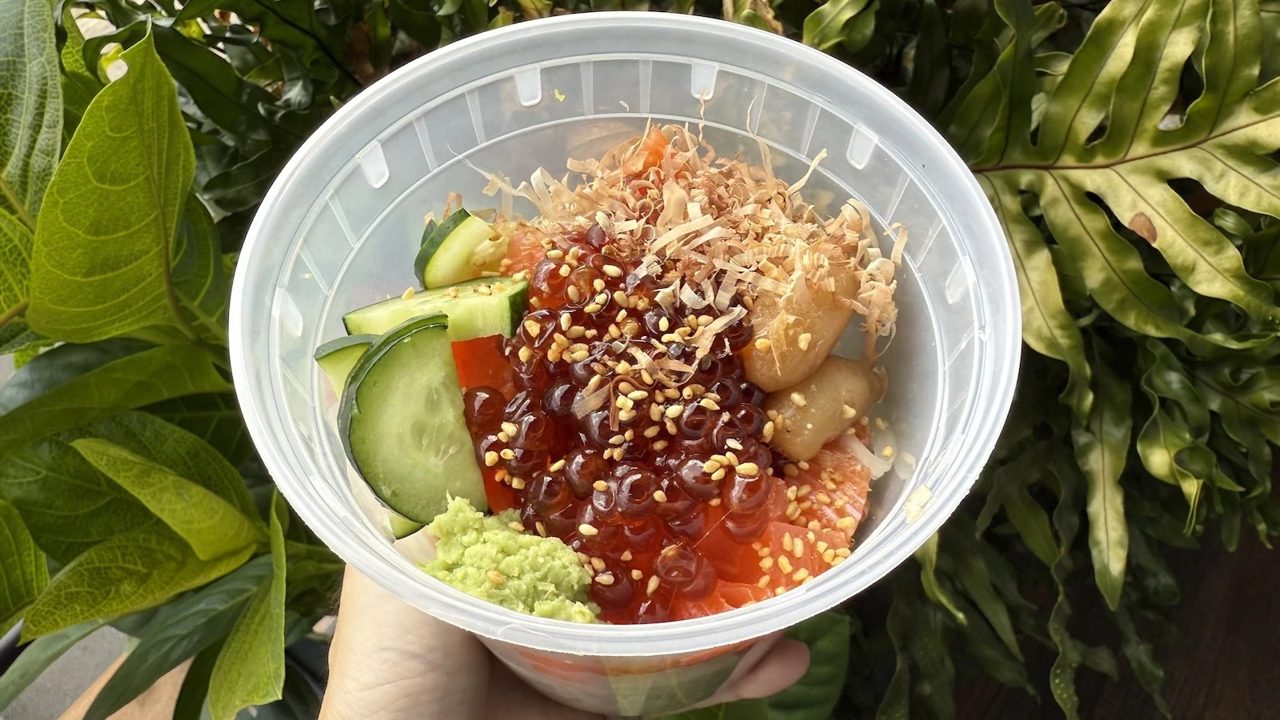 Salmon and ikura mini donburi from Sushi Murayama Honolulu