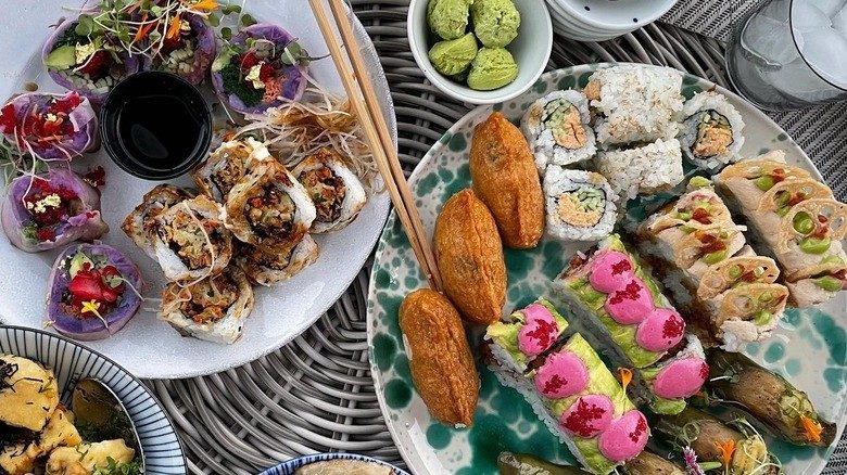 Plant-based sushi at TANE Vegan Izakaya, Honolulu