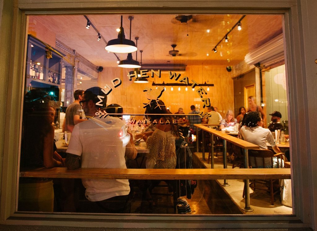 A view into the dining room at Mud Hen Water.