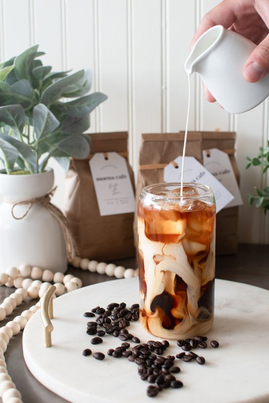 Iced coffee at Moena Cafe, Hawaii Kai