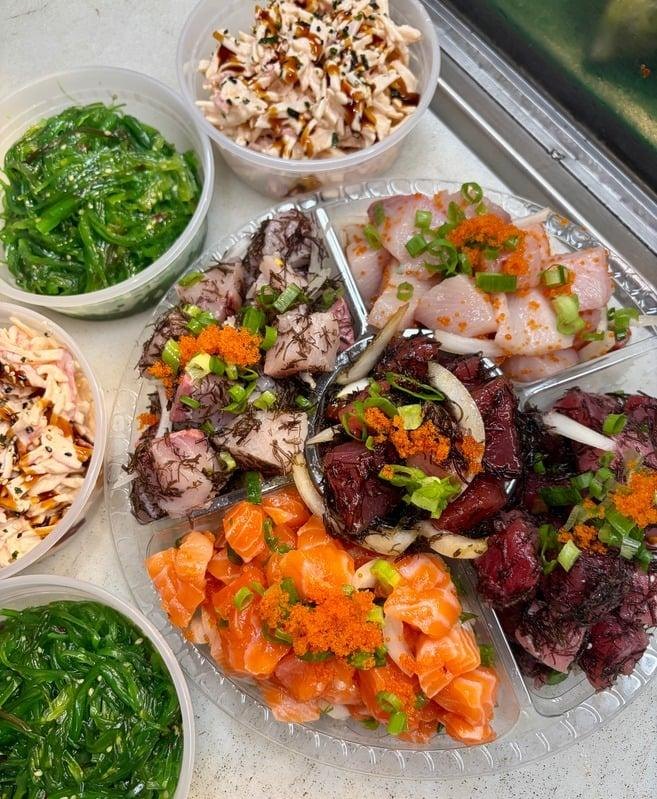 Poke dishes from Morning Catch