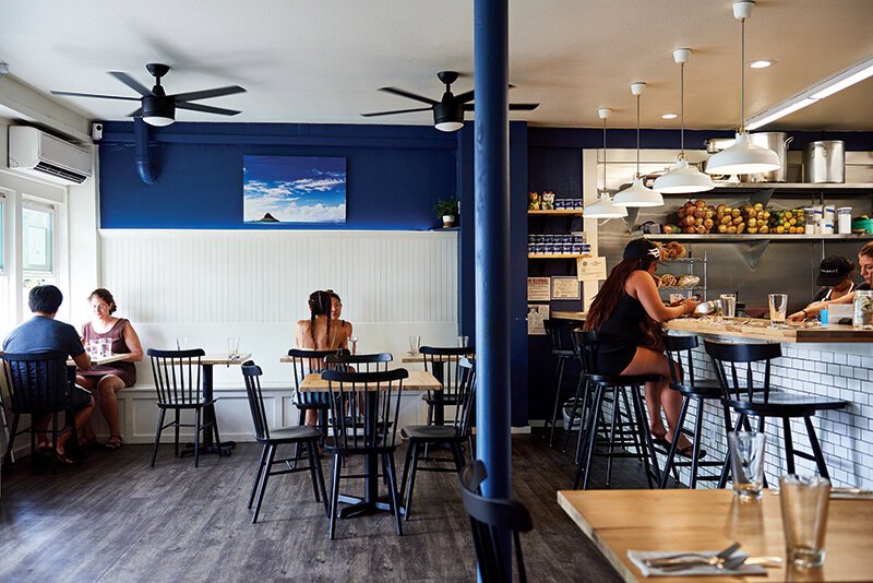 Seating at Over Easy in Kailua